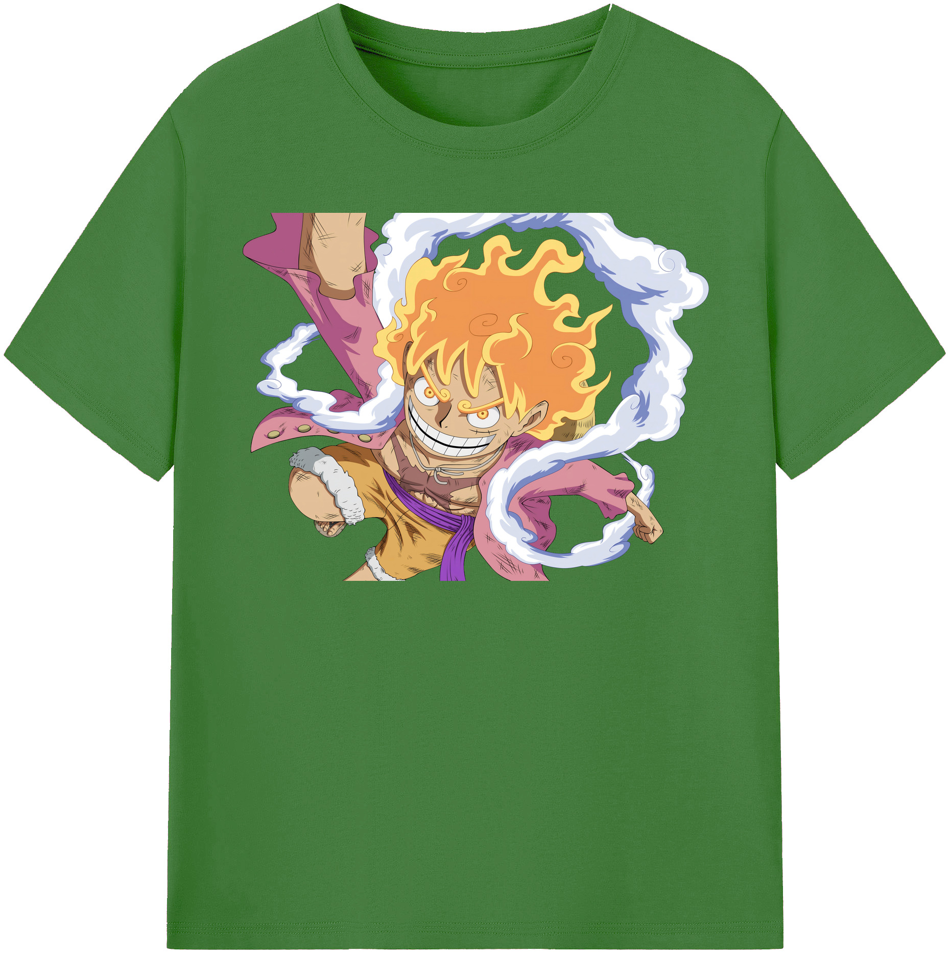 ワンピース モンキー・D・ルフィ ONE PIECE Monkey D. Luffy レディースカジュアルプリントTシャツ（綿100％）